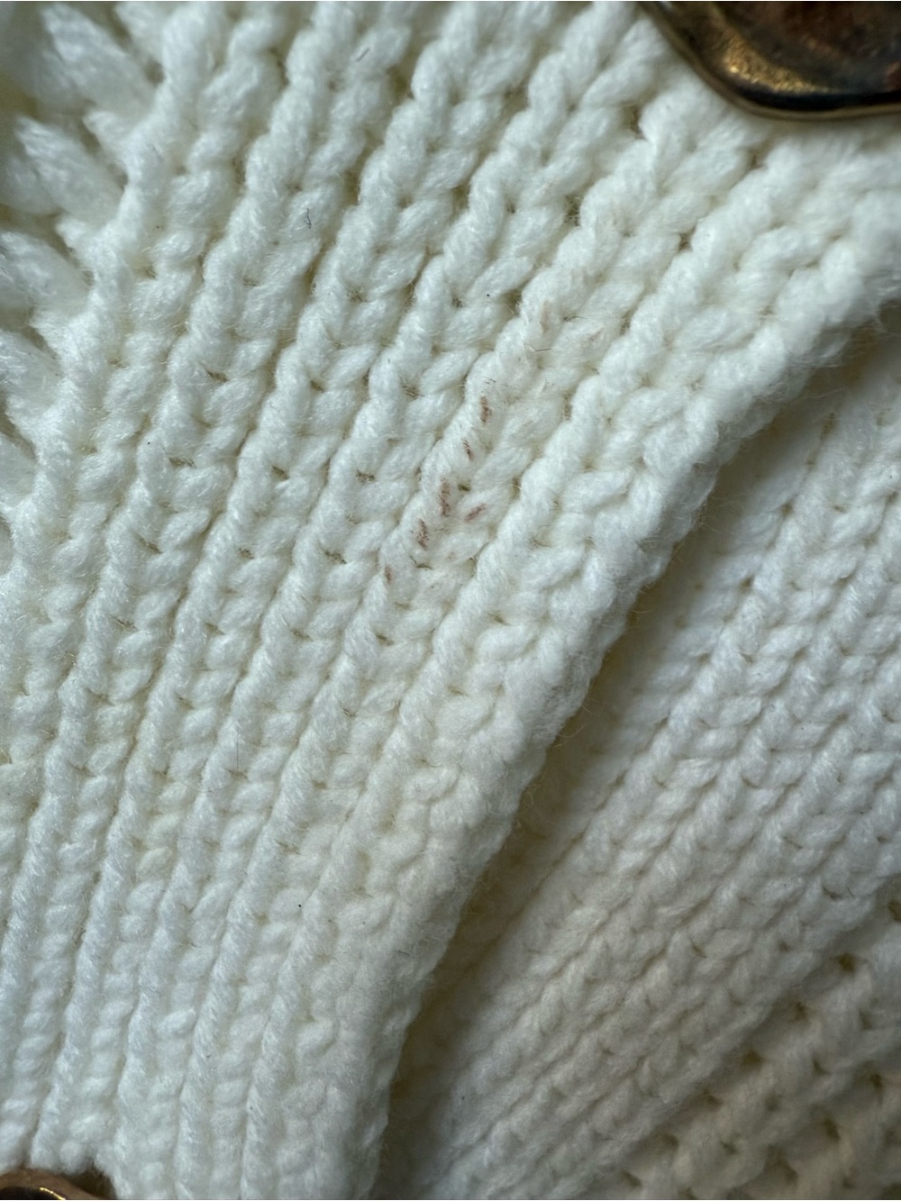 Sleeveless Cream Knit Button-Front Sweater Vest - Picture 7 of 7
